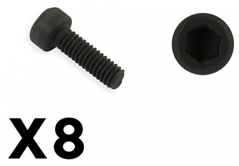 FTX OUTBACK FURY COLUMN HEX HEAD SELF TAPPING 2.5X8MM SCREW (8PC) FTX9194