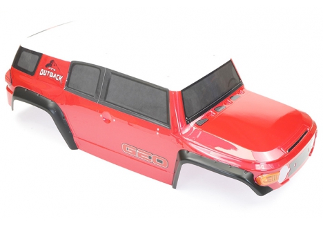 FTX OUTBACK GEO 4x4 PC RED BODYSHELL & DECAL (NO ACCESSORIES) FTX9946R
