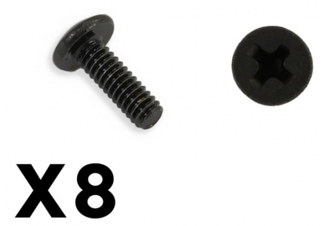 FTX Outback Mini 3.0 Button Head Metric Hex Screw 2x5mm 8 Piece Pack FTX8925