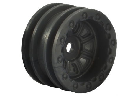 FTX Outback Mini Wheel Set 1/24 Scale Rock Crawler Four Black Wheels FTX8860BK