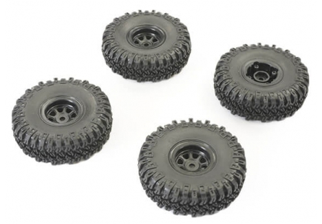FTX Outback Mini X 2.0 Grabber Mounted Tyres Black Wheels FTX9375BK