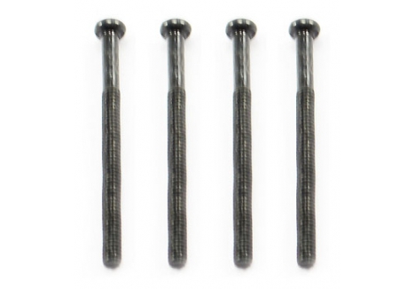 FTX Outback Rounded Head Machine Screw M2x27mm Black 4 Pack FTX8221