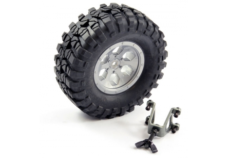 FTX Outback Spare Tyre Mount and Tyre Wheel Grey FTX8249