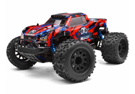 FTX Ramraider 1/10 Brushless Monster Truck RTR – Red/Blue – 2500kv Motor with Aluminium Shocks and LED Roof Bar – FTX5497RB 
