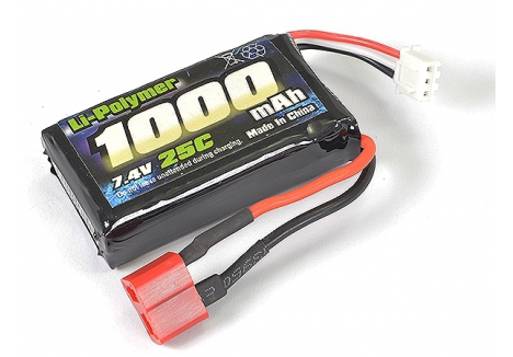 FTX Tracer LiPo Battery 7.4V 1000mAh 25C T-Plug Soft Pack FTX9791