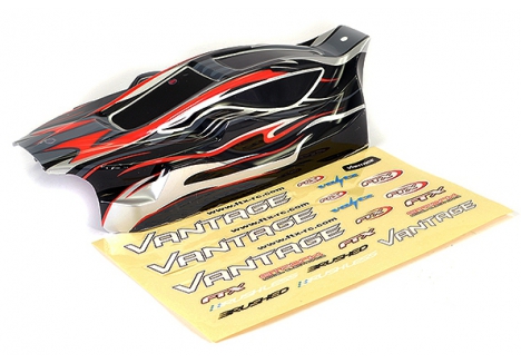 FTX Vantage Printed EP Buggy Bodyshell 1/10 Scale Black Red FTX6288