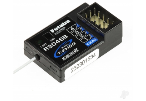 Futaba R304SB 4-Channel (PWM) Surface Receiver with S.BUS for Telemetry T-FHSS FUT05102588-3