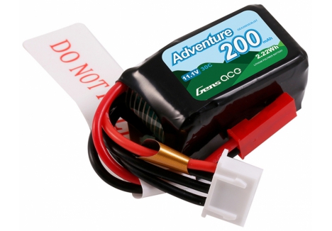 Gens Ace 200mAh 3S 11.1V LiPo Battery Pack 30C Discharge RC O-GC3S0200-30JST