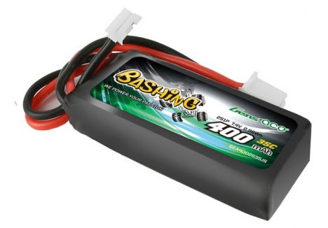 Gens Ace 2S 7.4V 400mAh 35C LiPo Battery with JST for Axial SCX24