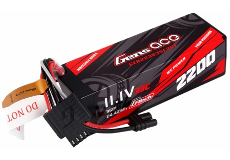Gens ace G-Tech 3S 11.1V 2200mAh 35C LiPo Battery EC2 Connector O-GTC3S2200-35E2
