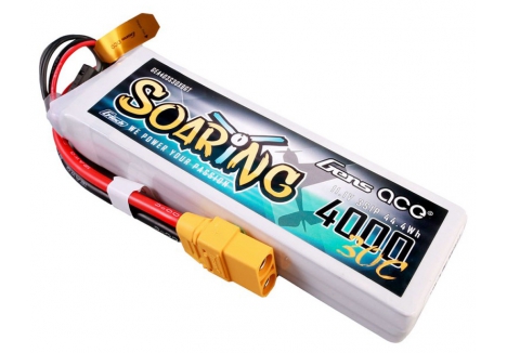 Gens Ace G-Tech 3S 11.1V 4000mAh 30C LiPo Battery XT90 O-GT3S4000-30X9