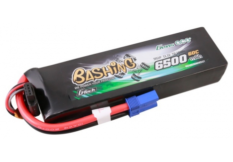 Gens Ace G-Tech 3S 11.1V 6500mAh 60C RC Car LiPo Battery EC5 O-GTC3S6500-60E5