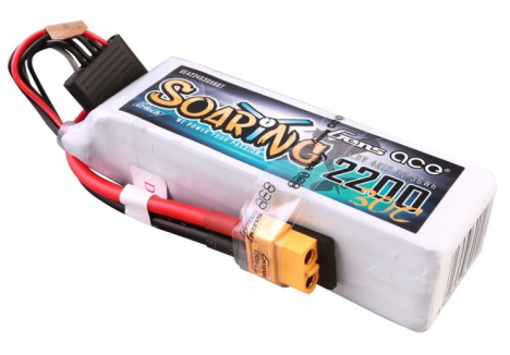 Gens Ace G-Tech 4S 14.8V 2200mAh 30C LiPo Battery XT60 GT4S2200-30X6