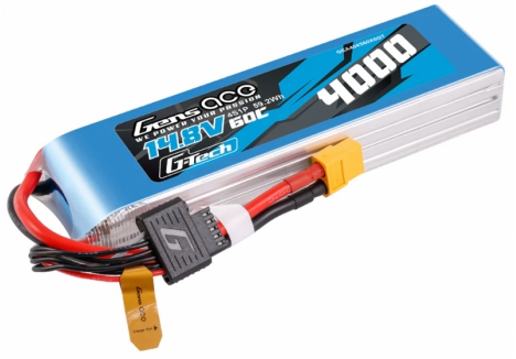 Gens Ace G-Tech 4S 14.8V 4000mAh 60C LiPo RC Battery XT60 O-GT4S4000-60X6