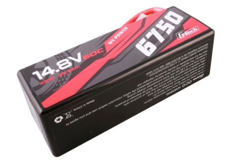 Gens Ace G-Tech 6750mAh 14.8V 4S 60C Hard Case LiPo Battery XT90