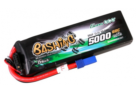 Gens Ace G-Tech Bashing 3S 11.1V 5000mAh 60C LiPo Battery EC5 O-GTC3S5000-60E5