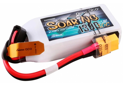 Gens ace G-Tech LiPo RC Battery 3S 11.1V 1300mAh 60C XT60 O-GT3S1300-60X6