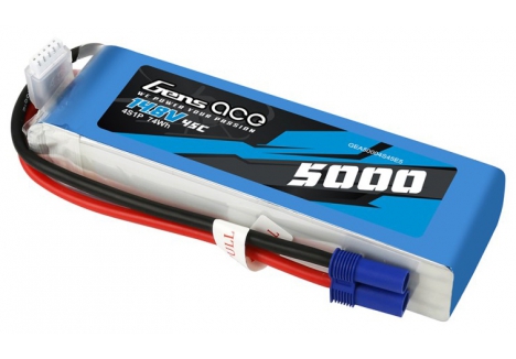 Gens Ace LiPo Battery 6S 5000mAh 22.2V 45C Softcase EC5 O-G6S5000-45E5
