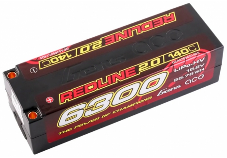Gens Ace Redline 2.0 4S HV LiPo Battery 6300mAh 15.2V 140C O-GC4H6300-140G5
