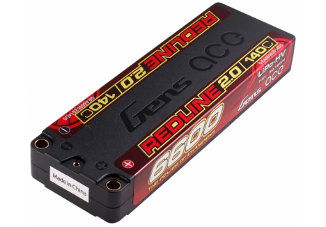 Gens Ace Redline 2S HV LiPo 7.6V 6600mAh 140C Hard Case Battery O-GC2H6600-140G5