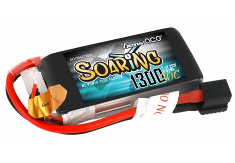 Gens Ace Soaring 2S 7.4V 1300mAh 30C LiPo Battery G2S1300-30M