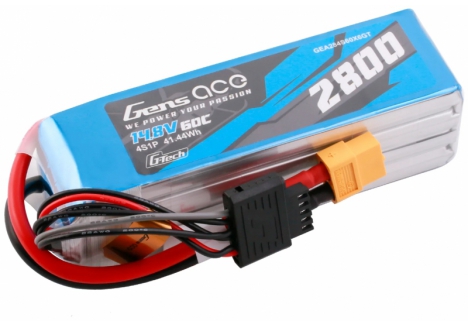 Gensace G-Tech 4S 14.8V 2800mAh 60C LiPo Battery XT60 O-GT4S2800-60X6