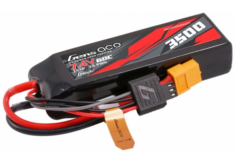 Gensace G-Tech LiPo Battery 2S 7.4V 3500mAh 60C XT60 O-GTC2S3500-60X6
