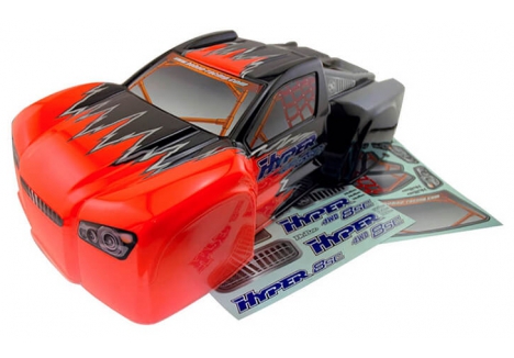 HOBAO HYPER 8SCE PRINTED BODY SHELL - ORANGE/BLACK H89819