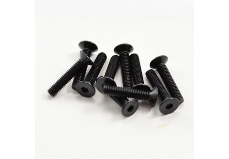 HoBao M3X15mm Hex Socket Countersunk Screw Black H31315