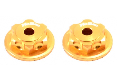 HoBao MT Double Lock Dustproof Wheel Nut Button Screw Gold 2 Pack HOP-0091