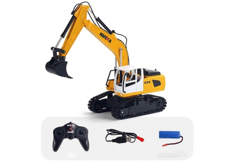Huina RC Excavator 1/24 2.4GHz 6-Channel Yellow CY1516