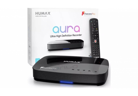 Humax Aura 4K Android TV Recorder Freeview Box – 2TB – Black – FVPAURA4KGTR2TB 
