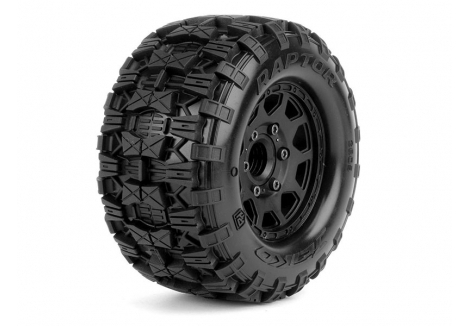 Jetko EX Tyre MT Slayer Black Wheel 2.8 on 12/14/17mm Hex Wheels (2) JK2805CB