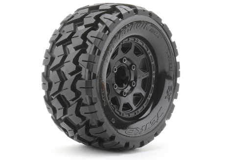 Jetko EX Tyre MT Tomahawk Black Wheel 2.8 12/14/17mm Hex (2) JK2801CB