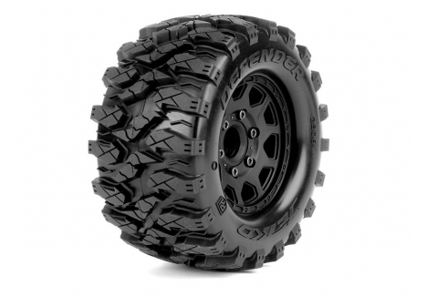 Jetko EX Tyre MT Wasteland Black Wheel 2.8 on 12/14/17mm Hex Wheels (2) JK2806CB