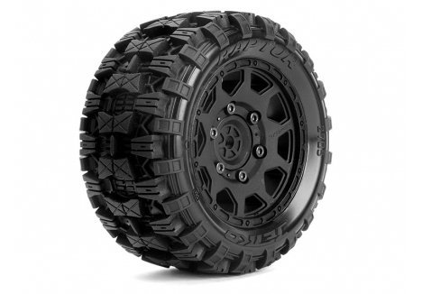 Jetko EX Tyre ST Raptor Black Wheel 2.8 on 12/14/17mm Hex Wheels (2) JK2705CB