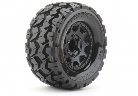 Jetko EX Tyre ST Tomahawk Black Wheel 2.8 Hex 12/14/17mm Hex (2) JK2701CB