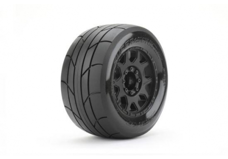 Jetko Extreme Slick Super Sonic MT Belted Tyres on 3.8 Black 17mm Hex Wheels (2) JK1804CB