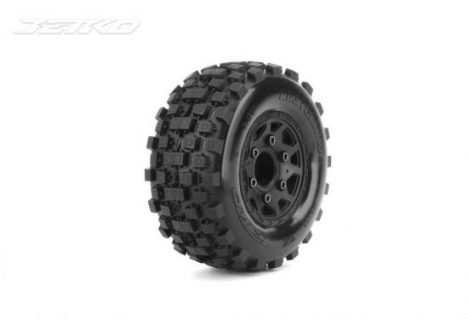 Jetko Extreme Westland SC Tyres On 2.2 SC 12/14/17mm Hex Black Wheels (2) JK3105CB