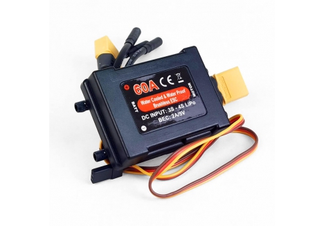 JOYSWAY 60A WATER COOLED BRUSHLESS ESC WITH TWO XT60 CONNECTORS