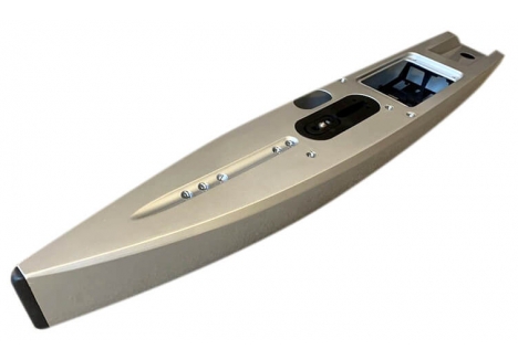 JOYSWAY DF65V6-V8 SILVER HULL (INCL.SERVO TRAY,DECK EYES,FIN