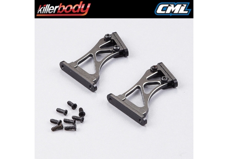 Killer Body 1/7 CNC Aluminium Adjustable Rear Wing Mount RC Touring Car KB48115HBK