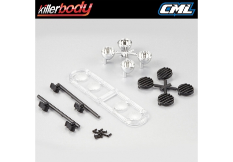 Killer Body Black Light Set for Roof Rack Type B 1/10 RC Truck KB48278