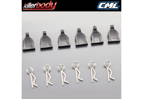 Killer Body Body Clips with Rubber Pulls Pack of 6 KB48274