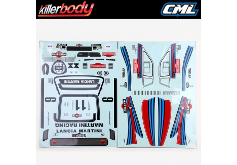 Killer Body Lancia 037 190mm Body Decal Sheet KB48865