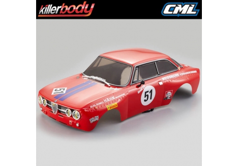 Killerbody Alfa Romeo 2000 GTAM 1/10 Finished RC Body Red KB48251R