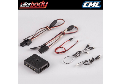 KILLERBODY LED Unit with Control Box 5 4x3mm White and 1x5mm Red LEDs KB48742