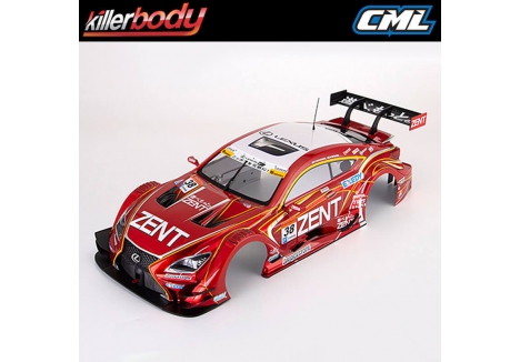 Killerbody Zent Cerumo RC F 1/10 On-Road RC Car Body Red KB48661