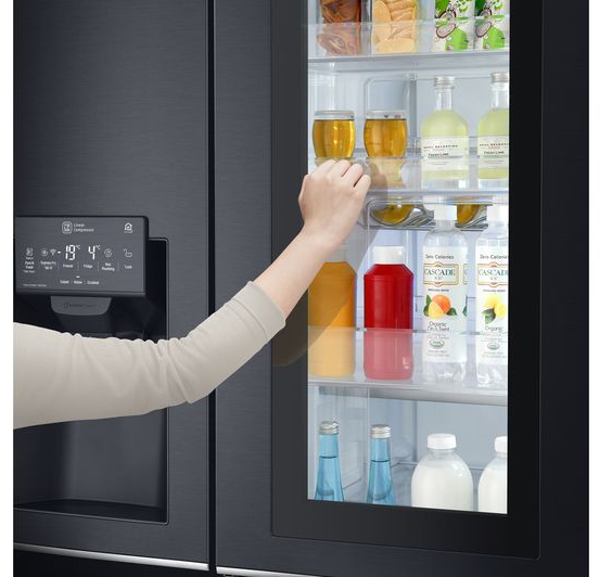 LG Instaview GSX961MTAZ American-Style Smart Fridge Freezer - Black Steel - LG - Refrigeration > American Style Fridge Freezers - Appliance Electronics UK Ltd