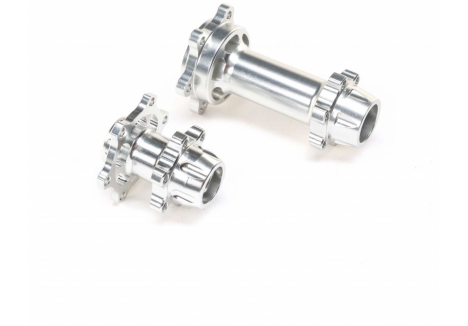 LOS Aluminum Hub Set, Machined, Silver : PM-MX/SM Z-LOS362005